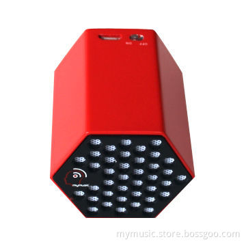 Competitive Price Portable Bluetooth Mini Speaker with Hexagon Shape and 2.0W Output